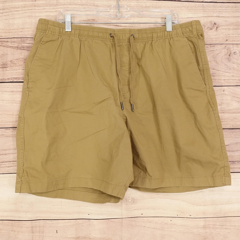 Gap Shorts Mens 39 Beige Chino Drawstring Stretch 6.5 Inseam Casual Summer